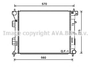 AVA QUALITY COOLING hy2338 -  Радиатор, охлаждение двигателя